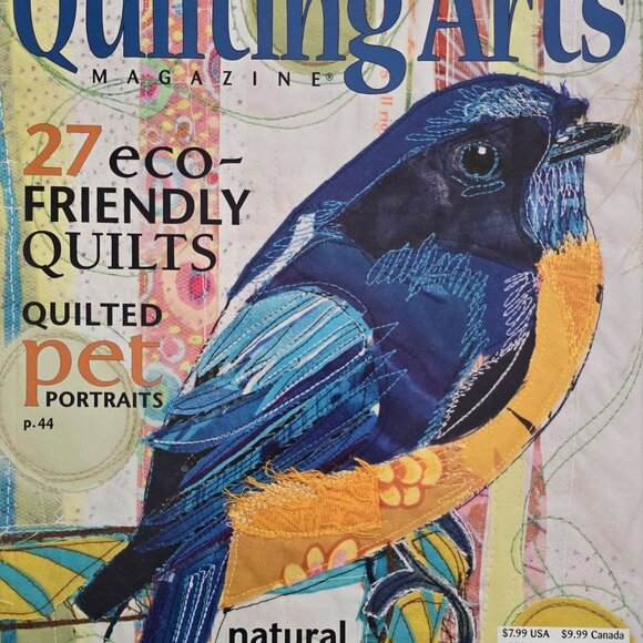 Quilting Arts Magazine August September 2008 Are Go Green Issue Quilted Pet Port - Picture 9 of 11